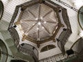 Octagonal Dome Interior with Netting and Ornate Architectural Details Royalty Free Stock Photo