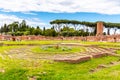 Octagonal fountain at Domus Flavia on Palatine Hill, Rome, Italy Royalty Free Stock Photo