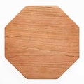 Octagonal handmade cherry wood wooden chopping board. Handmade cherry wood pallet. Cherry wood texture.