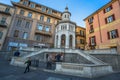 Octagonal marble monument, which surrounds a thermal spring from which hot water is fed and healing: 560 liters per minute at 74.