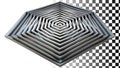 Octagonal metallic grid pattern web structure abstract png transparent image Generative AI Royalty Free Stock Photo
