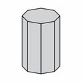 Octagonal prism geometric shape