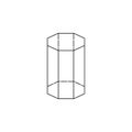 Octagonal prism icon. Geometric figure Element for mobile concept and web apps. Thin line icon for website design and development