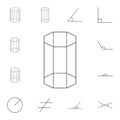 octagonal prism outline icon. Detailed set of geometric figure. Premium graphic design. One of the collection icons for websites,