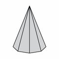 Octagonal pyramid geometric shape