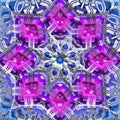 Octagonal silver violet blue geometric graphic