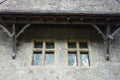 Octagonal Stained-glass windows with timber frame Royalty Free Stock Photo