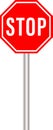 (octagonal stop sign on scalable pole on white isolated background [Converted].eps