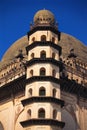 Octagonal tower of Gol Gumbaz , Bijapur , Karnataka , India Royalty Free Stock Photo