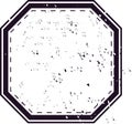 Octagonal vintage travel stamp featuring a distressed texture. Ideal for retro themed designs, postage projects, and Royalty Free Stock Photo