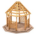 Octagonal wooden gazebo