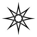 octagram 8 star polygon symbol isolated on white background logo icon.