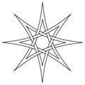 octagram 8 star polygon symbol isolated on white background logo icon.