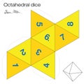 Octahedral Dice Platonic Solid Template