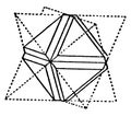 Octahedron with Furrow Edge, vintage illustration