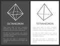 Octahedron and Tetrahedron Geometric Shapes Figure