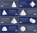 Octahedron and Tetrahedron White Figures Group