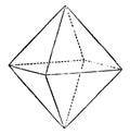 Octahedron vintage illustration