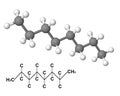 Octane molecule with chemical formula Royalty Free Stock Photo