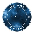 Octans Star Constellation, Octans Hadleianus, Octant Constellation Royalty Free Stock Photo