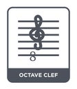 octave clef icon in trendy design style. octave clef icon isolated on white background. octave clef vector icon simple and modern