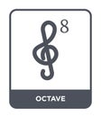 octave icon in trendy design style. octave icon isolated on white background. octave vector icon simple and modern flat symbol for