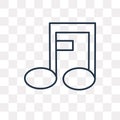 Octave vector icon isolated on transparent background, linear Octave transparency concept can be used web and mobile
