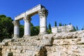 Octavia temple in ancient corinth Royalty Free Stock Photo