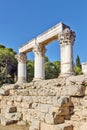 Octavia temple in ancient corinth Royalty Free Stock Photo