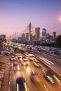 Octavio Frias de Oliveira Bridge in Sao Paulo Brazil Royalty Free Stock Photo