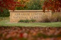 October in Abraham Lincoln National Cemetary Royalty Free Stock Photo