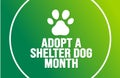 October is Adopt a Shelter Dog Month background template use to background, banner, placard, Royalty Free Stock Photo