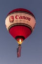 Colorful Hot Air Balloons at Morning Glow Event at the Albuquerque Balloon Fiesta features Canon Cameras Balloon, Albuquerque, N