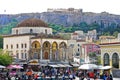 07 OCTOBER 2018, ATHENS, GREECE View of Monastiraki with the Parthenon in the background