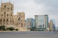 October 22, 2018 - Baku Azerbaijan, Freedom Square, Government House of Azerbaijan, Prospect for Oil Workers, Absheron Hotel