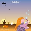 October base calendar to add the days