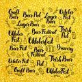 October Beer Fest Gold Lettering Design