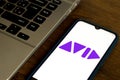 October 14, 2020, Brazil. In this photo illustration the Avid Technology logo seen displayed on a smartphone