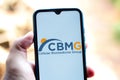 October 21, 2020, Brazil. In this photo illustration the Cellular Biomedicine Group CBMG logo seen displayed on a smartphone