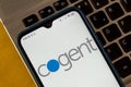 October 23, 2020, Brazil. In this photo illustration the Cogent Communications logo seen displayed on a smartphone