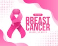 October, Breast cancer awareness month text and pink ribbon awareness sign with hand hold hand to give hope sign on pink curve and