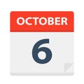 October 6 - Calendar Icon