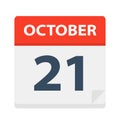 October 21 - Calendar Icon