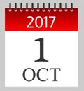 1 October 2017 - Daily Calendar