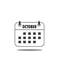 October Calendar - Illustration.