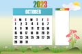 October 2023 - Calendar. Week starts on Sunday