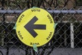 12 October 2019 - Calgary, Alberta, Canada - Elections Canada Sign at Advance Polling station for Federal Election