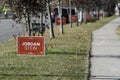 October 12 2019 - Calgary, Alberta, Canada - Federal Election Campaign Signs on street