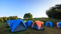 October 2022 Camping grounds at Morning time Doi Samer Dow National Park sri nan, view point and landmark attraction nan province Royalty Free Stock Photo