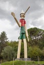 October 11,2016; Collodi, Italy; highest wooden Pinocchio in the world in Collodi, Tuscany